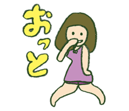 The girl of a thigh 2 sticker #3471507