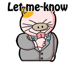 My boss is Butaneko. (English) sticker #3471674