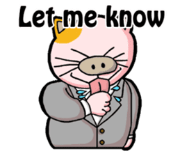 My boss is Butaneko. (English) sticker #3471674