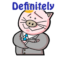 My boss is Butaneko. (English) sticker #3471675