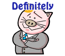 My boss is Butaneko. (English) sticker #3471675