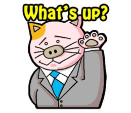 My boss is Butaneko. (English) sticker #3471676