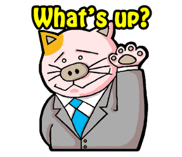 My boss is Butaneko. (English) sticker #3471676