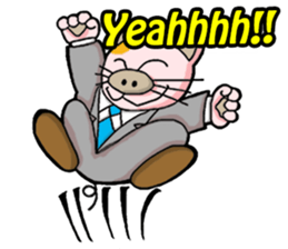 My boss is Butaneko. (English) sticker #3471679