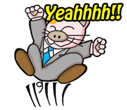 My boss is Butaneko. (English) sticker #3471679