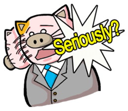 My boss is Butaneko. (English) sticker #3471681