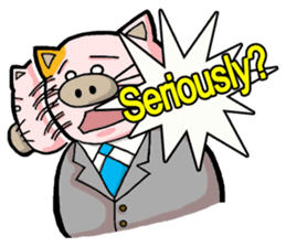 My boss is Butaneko. (English) sticker #3471681