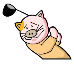 My boss is Butaneko. (English) sticker #3471684