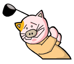 My boss is Butaneko. (English) sticker #3471684