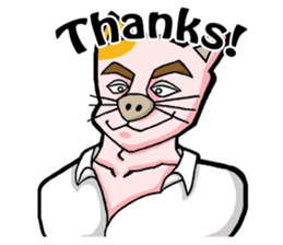 My boss is Butaneko. (English) sticker #3471685