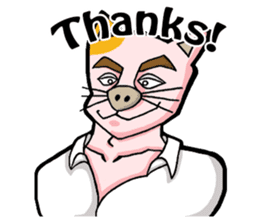 My boss is Butaneko. (English) sticker #3471685