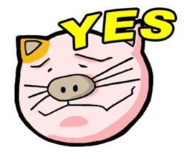 My boss is Butaneko. (English) sticker #3471686