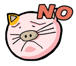 My boss is Butaneko. (English) sticker #3471687