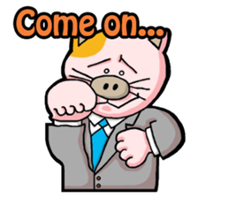 My boss is Butaneko. (English) sticker #3471689