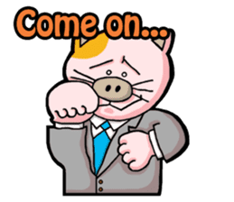 My boss is Butaneko. (English) sticker #3471689