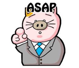 My boss is Butaneko. (English) sticker #3471693