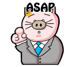 My boss is Butaneko. (English) sticker #3471693