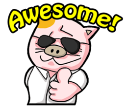 My boss is Butaneko. (English) sticker #3471694