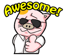 My boss is Butaneko. (English) sticker #3471694