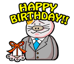 My boss is Butaneko. (English) sticker #3471695