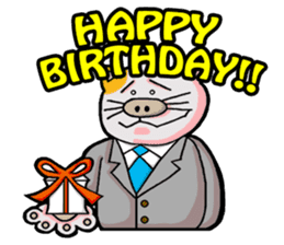 My boss is Butaneko. (English) sticker #3471695