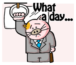 My boss is Butaneko. (English) sticker #3471696