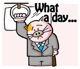 My boss is Butaneko. (English) sticker #3471696