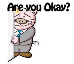 My boss is Butaneko. (English) sticker #3471697