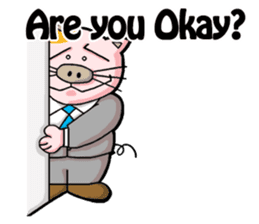 My boss is Butaneko. (English) sticker #3471697