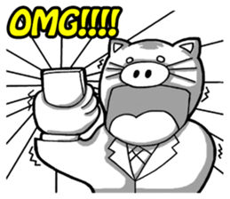 My boss is Butaneko. (English) sticker #3471700