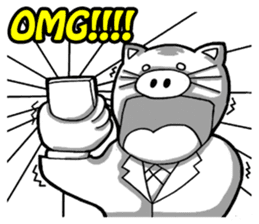 My boss is Butaneko. (English) sticker #3471700