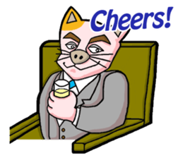 My boss is Butaneko. (English) sticker #3471701