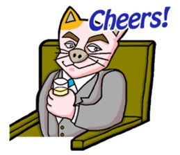 My boss is Butaneko. (English) sticker #3471701