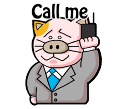 My boss is Butaneko. (English) sticker #3471703