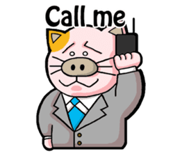 My boss is Butaneko. (English) sticker #3471703