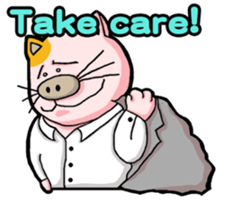 My boss is Butaneko. (English) sticker #3471704