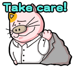 My boss is Butaneko. (English) sticker #3471704