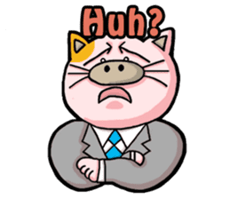 My boss is Butaneko. (English) sticker #3471705