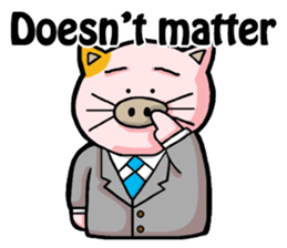 My boss is Butaneko. (English) sticker #3471709