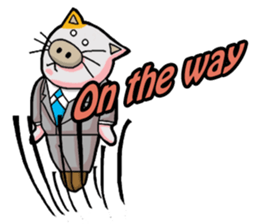 My boss is Butaneko. (English) sticker #3471711