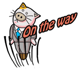 My boss is Butaneko. (English) sticker #3471711