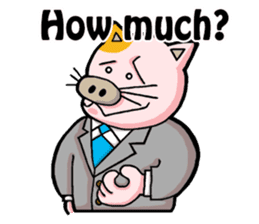 My boss is Butaneko. (English) sticker #3471712