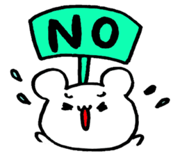 Excuse !! White Bear sticker #3472145