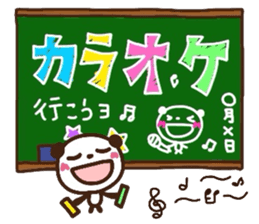 Blackboard panda sticker #3472335