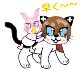 catbabyrabbit sticker #3473279