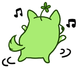 Green Shiba Inu Sticker sticker #3474716