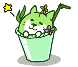 Green Shiba Inu Sticker sticker #3474719