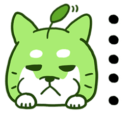 Green Shiba Inu Sticker sticker #3474721