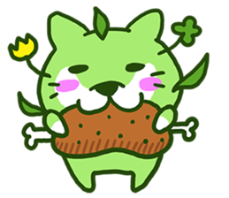 Green Shiba Inu Sticker sticker #3474728