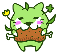 Green Shiba Inu Sticker sticker #3474728